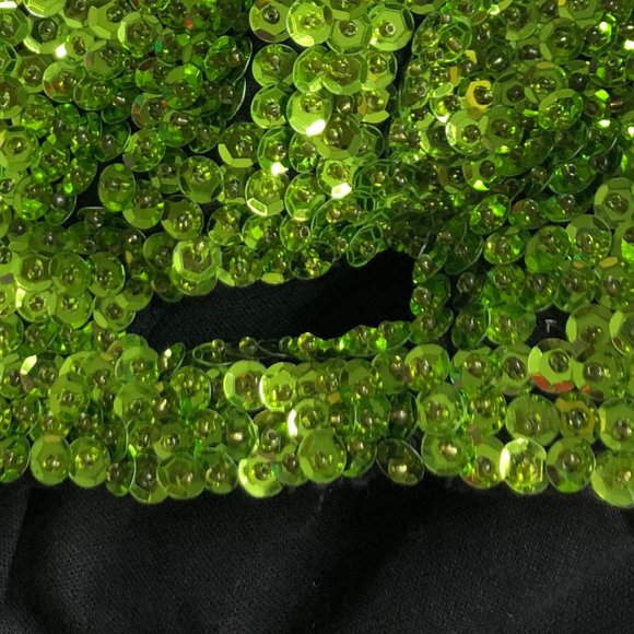 Vintage JC Lime Green Sequin Baseball hat - Picture 4 of 10